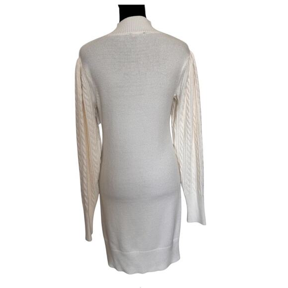NEW STEVE MADDEN Cream Viscose Break My Stride Sweater Dress Size XS - Picture 6 of 9